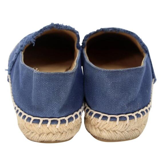 Chanel Espadrille 37 Canvas Linen Raw Edge Cap-toe Flats CC-0717N-0006 - Picture 9 of 11